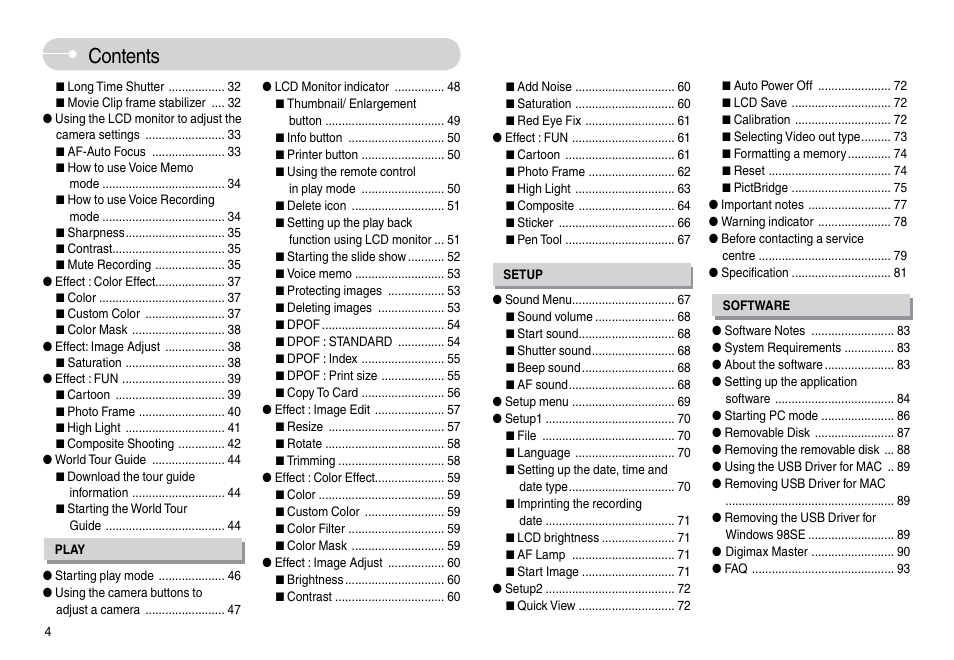 Samsung L74 User Manual | Page 5 / 98