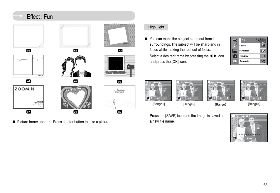 Effect : fun | Samsung L74 User Manual | Page 64 / 98
