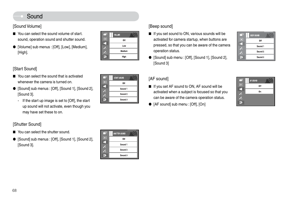 Sound | Samsung L74 User Manual | Page 69 / 98