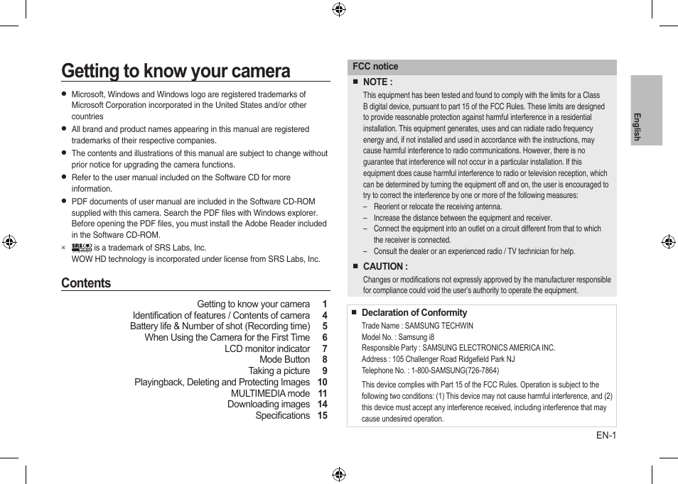 Samsung i8 User Manual | 56 pages