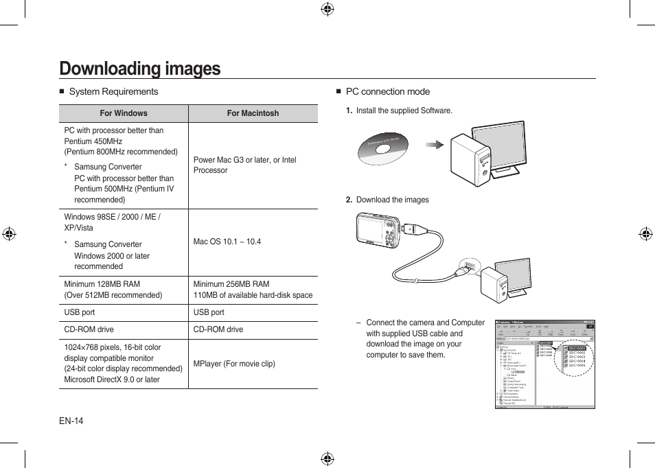 Downloading images | Samsung i8 User Manual | Page 14 / 56