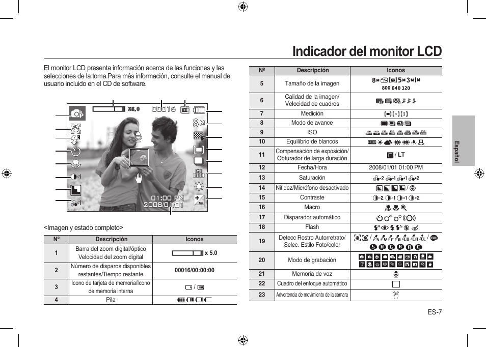 Indicador del monitor lcd | Samsung i8 User Manual | Page 45 / 56