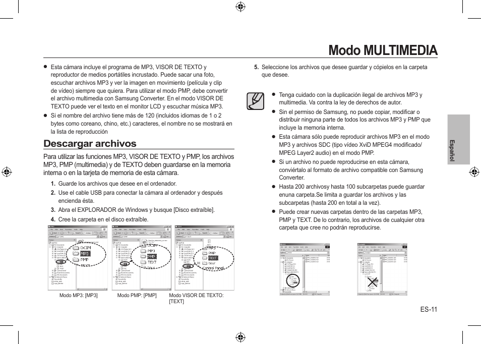 Modo multimedia, Descargar archivos | Samsung i8 User Manual | Page 49 / 56