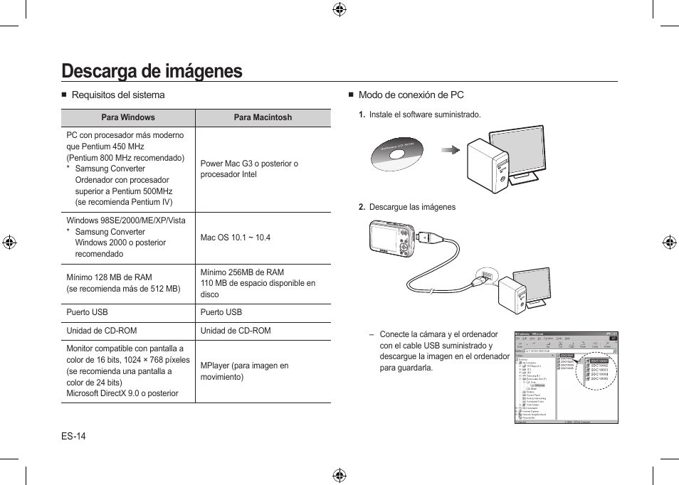 Descarga de imágenes | Samsung i8 User Manual | Page 52 / 56