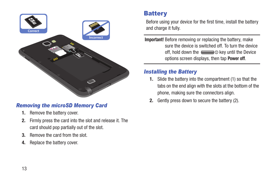 Battery | Samsung SGH-T879ZBBTMB User Manual | Page 18 / 369