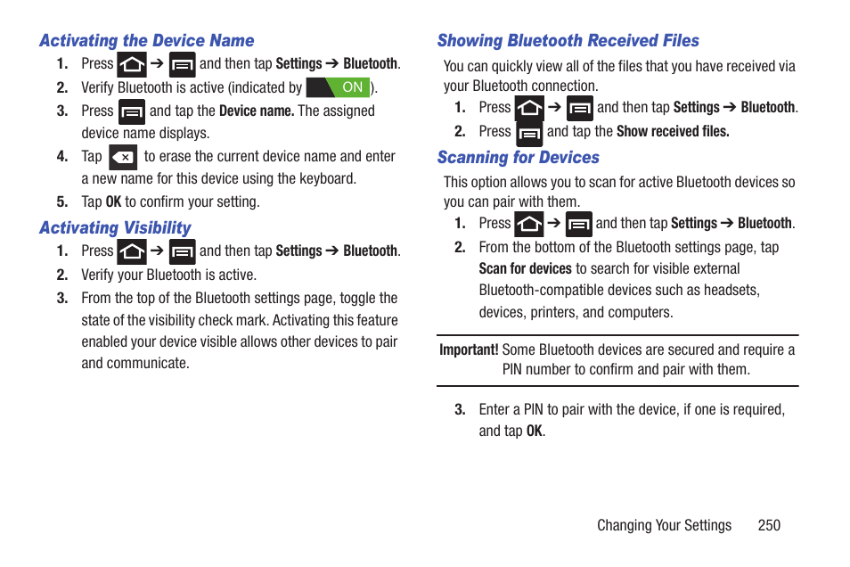 Samsung SGH-T879ZBBTMB User Manual | Page 255 / 369