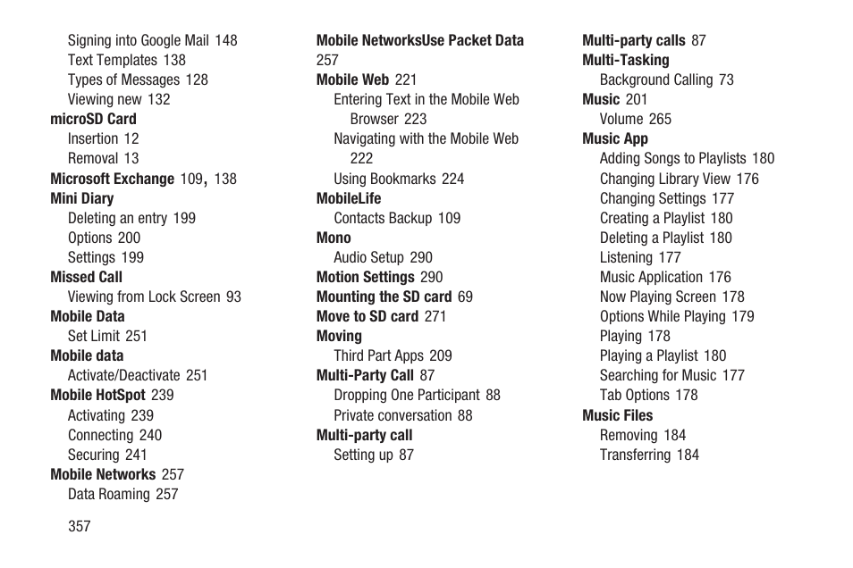 Samsung SGH-T879ZBBTMB User Manual | Page 362 / 369