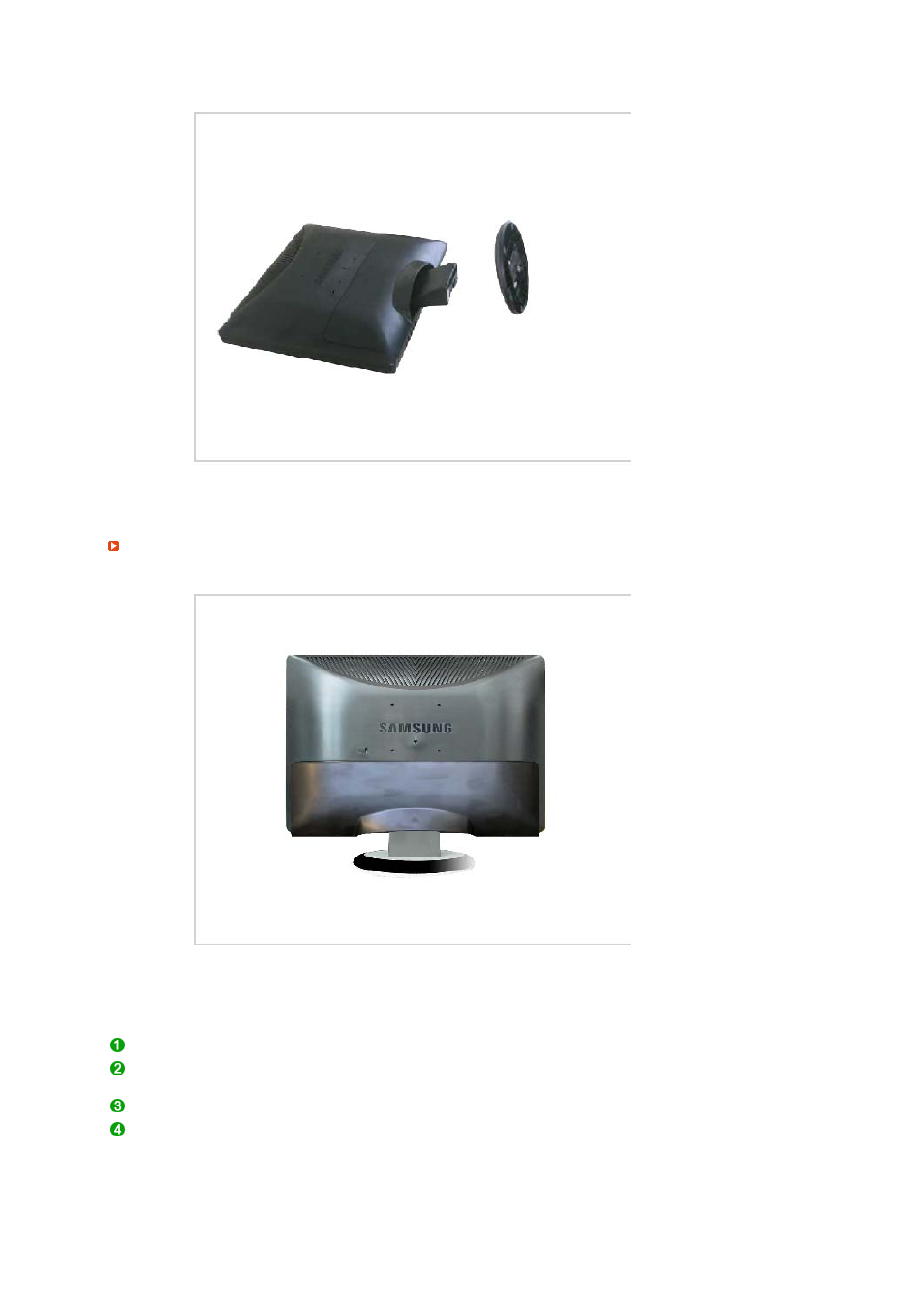 Using the stand | Samsung LS22MEWSFV-XAA User Manual | Page 18 / 55