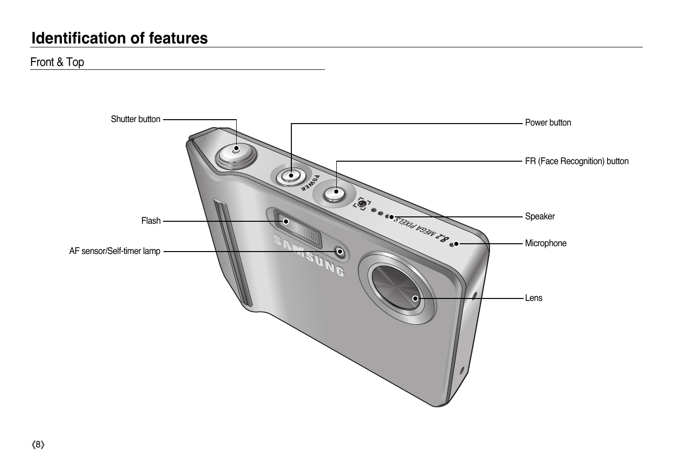 Identification of features | Samsung L83T User Manual | Page 9 / 114