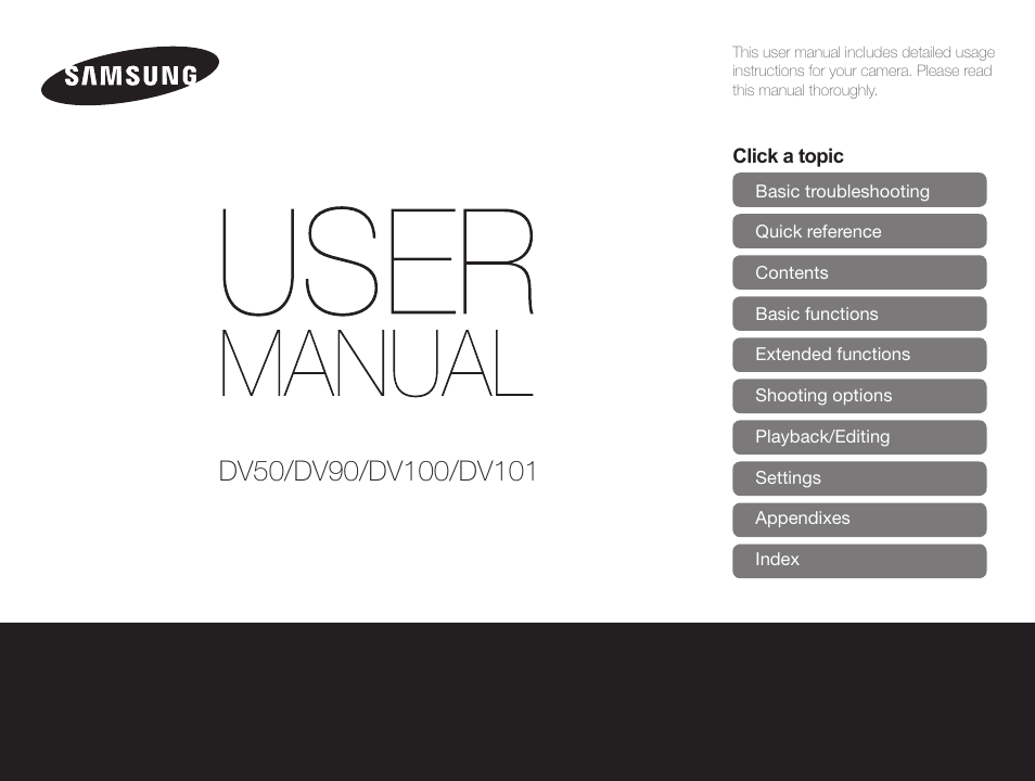 Samsung EC-DV100ZFPSCA User Manual | 122 pages