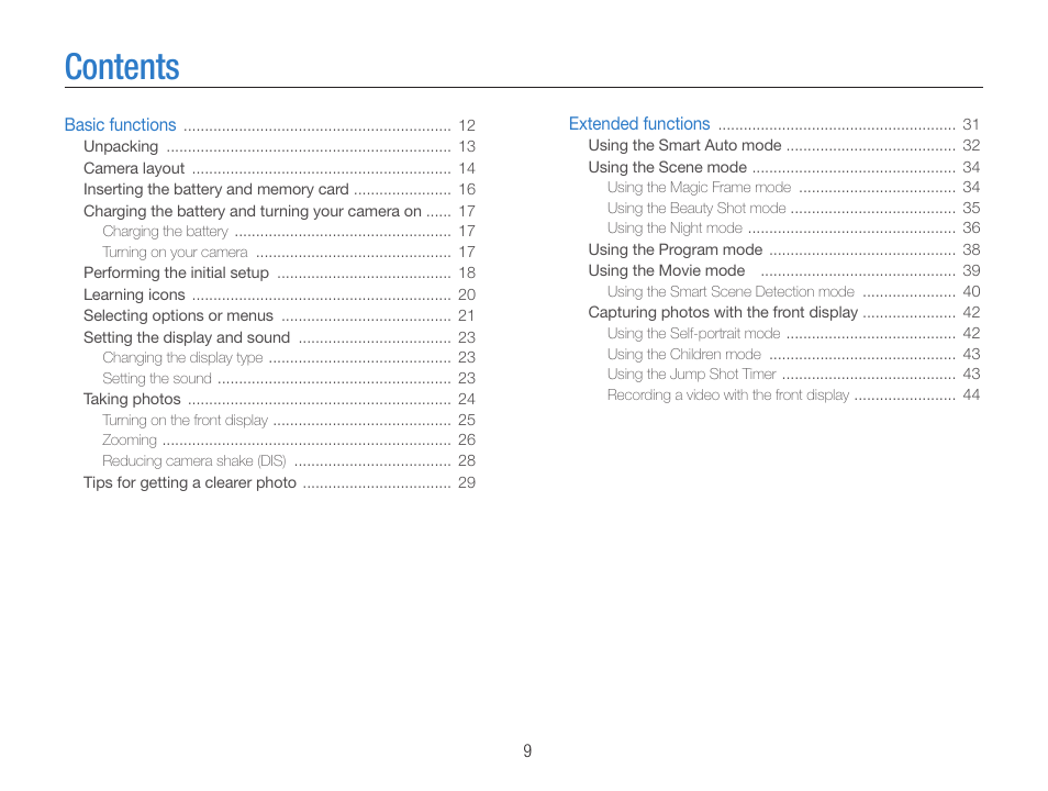 Samsung EC-DV100ZFPSCA User Manual | Page 10 / 122