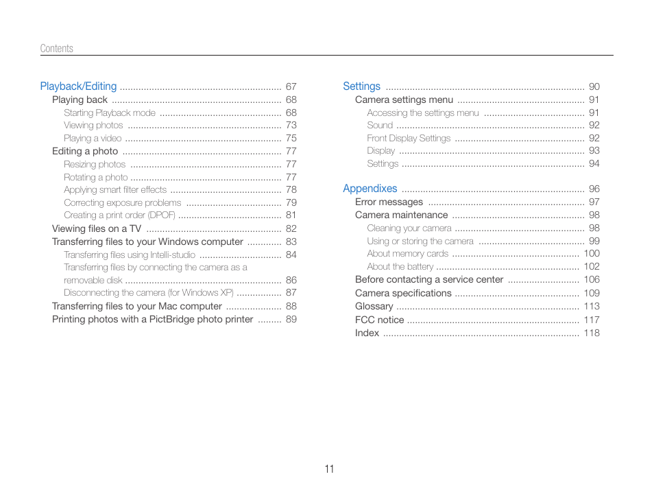 Samsung EC-DV100ZFPSCA User Manual | Page 12 / 122