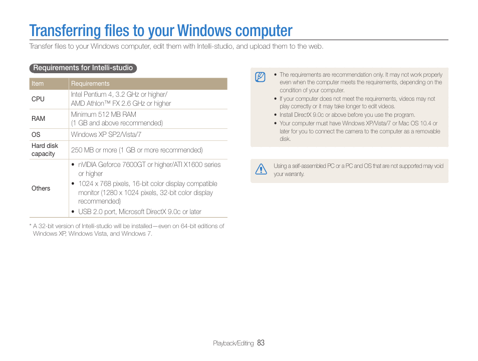 Transferring files to your windows computer | Samsung EC-DV100ZFPSCA User Manual | Page 84 / 122