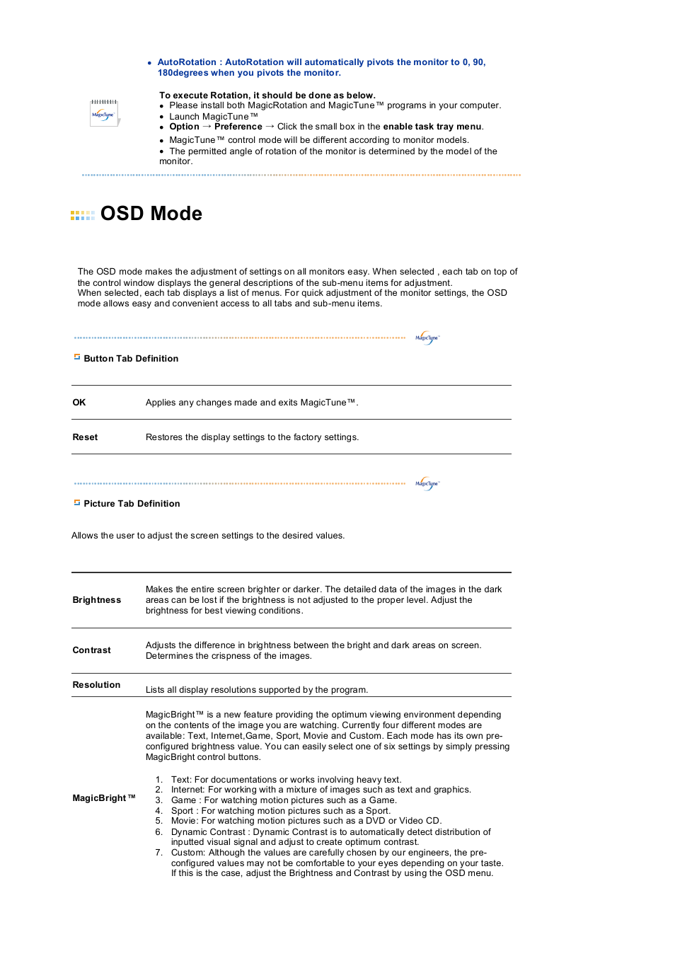 Osd mode | Samsung LS19PEDSFV-XAA User Manual | Page 26 / 58