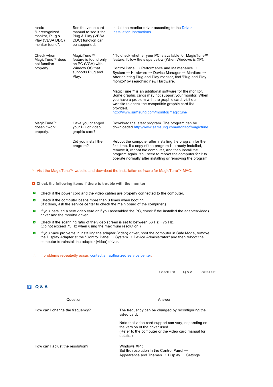 Samsung LS19PEDSFV-XAA User Manual | Page 47 / 58