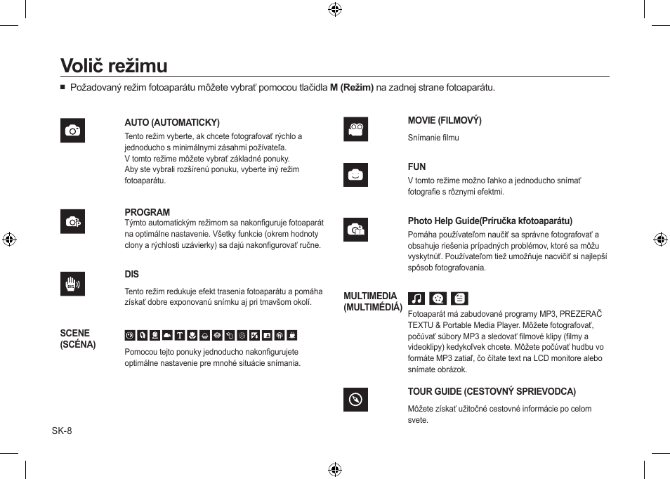 Volič režimu | Samsung i8 User Manual | Page 118 / 184