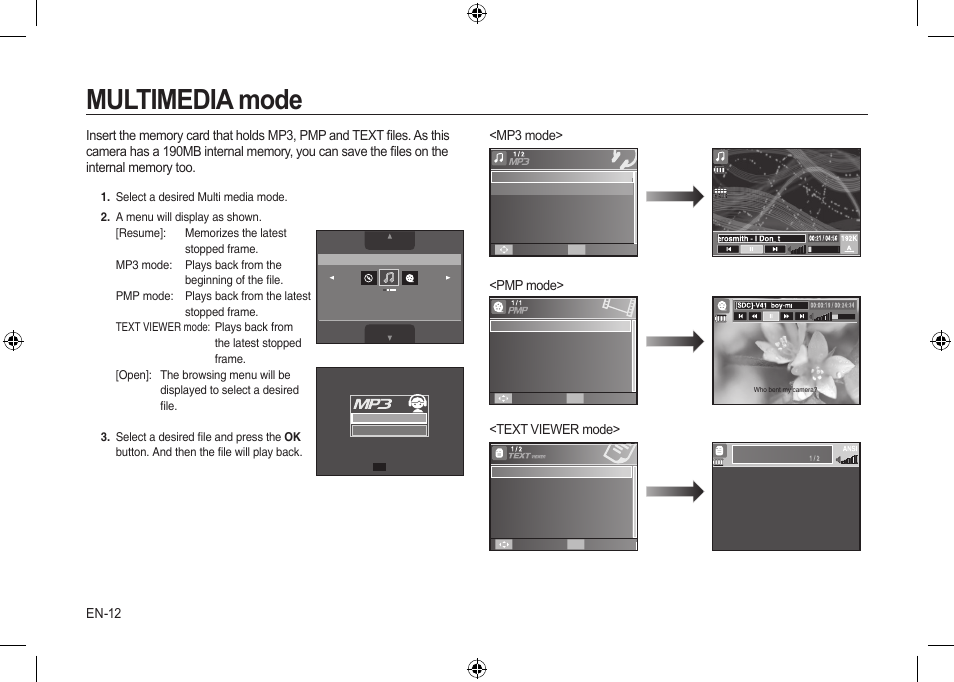 Multimedia mode | Samsung i8 User Manual | Page 12 / 184