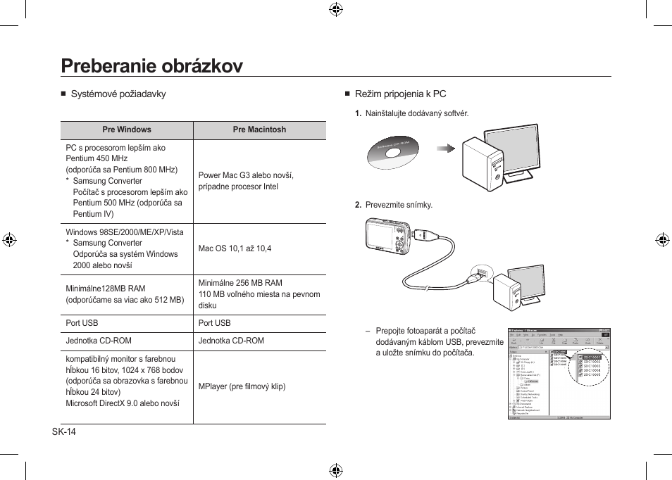 Preberanie obrázkov | Samsung i8 User Manual | Page 124 / 184