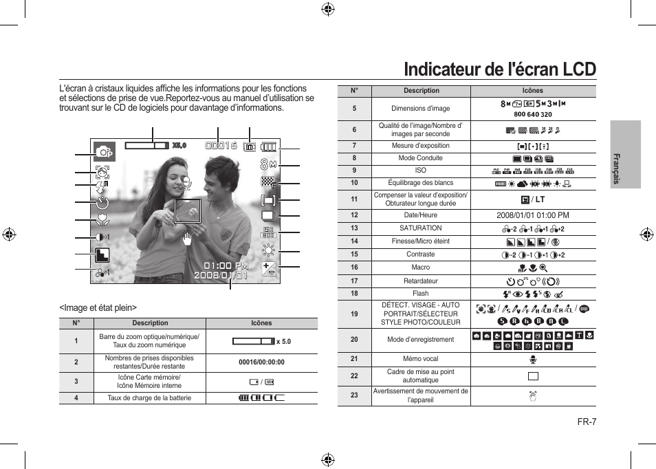 Indicateur de l'écran lcd | Samsung i8 User Manual | Page 45 / 184