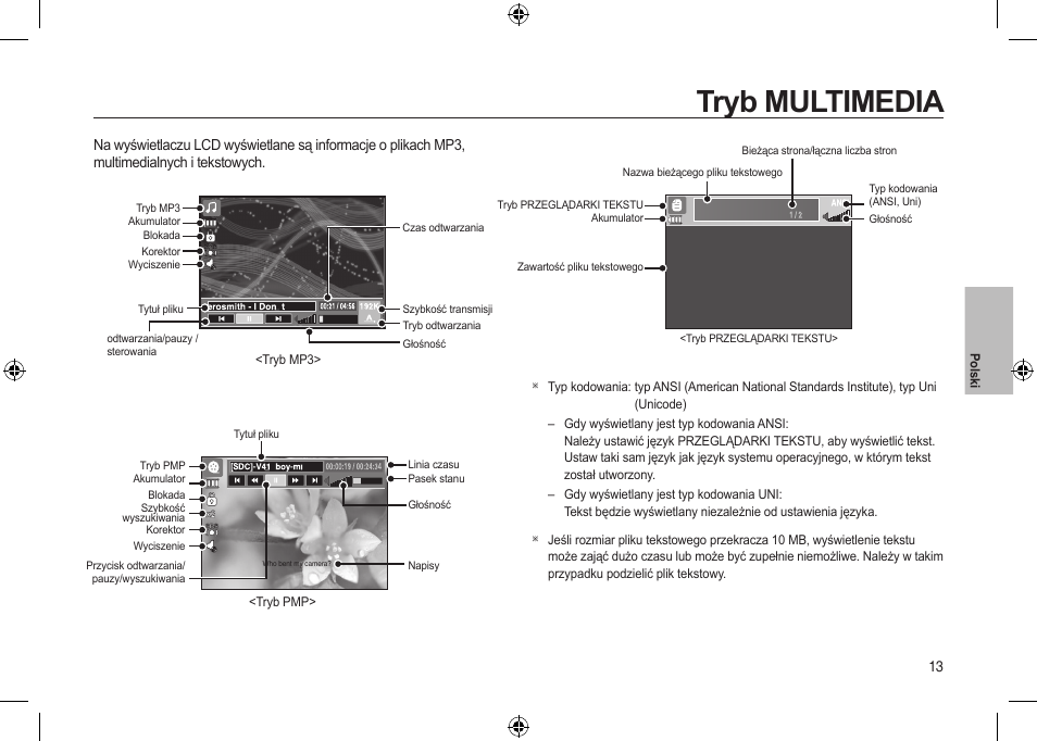 Tryb multimedia | Samsung i8 User Manual | Page 87 / 184