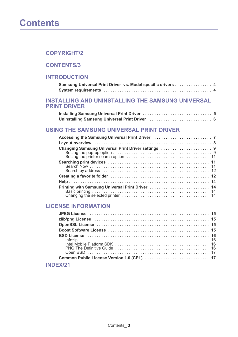 Samsung Universal Print Driver User Manual | Page 3 / 21
