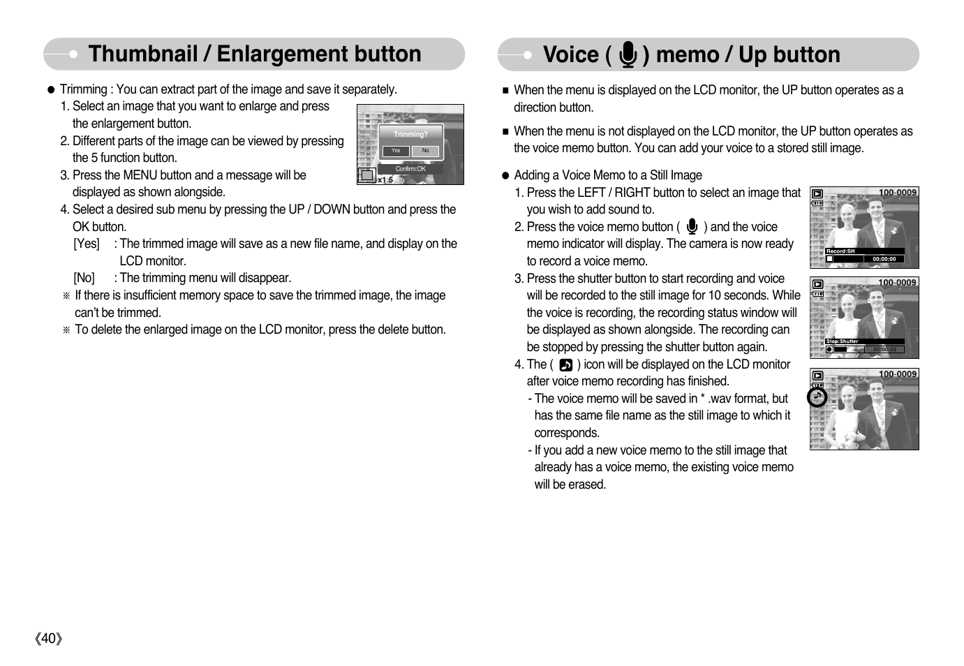 Thumbnail / enlargement button | Samsung EC-L700ZSBB-FR User Manual | Page 41 / 78