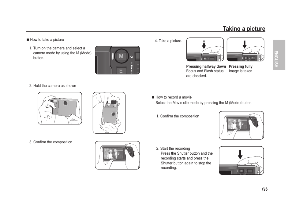 Taking a picture | Samsung I80 User Manual | Page 10 / 202