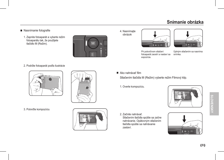 Snímanie obrázka | Samsung I80 User Manual | Page 130 / 202