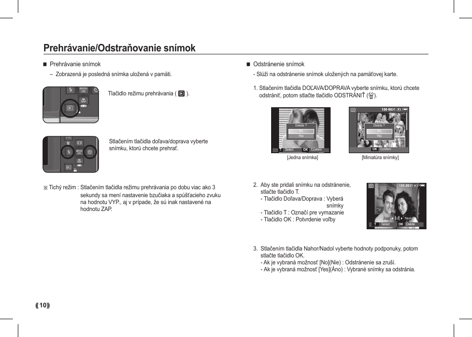 Prehrávanie/odstraňovanie snímok | Samsung I80 User Manual | Page 131 / 202