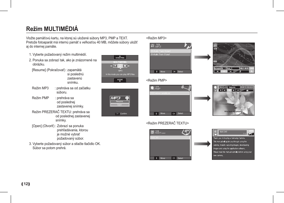 Režim multimédiá | Samsung I80 User Manual | Page 133 / 202