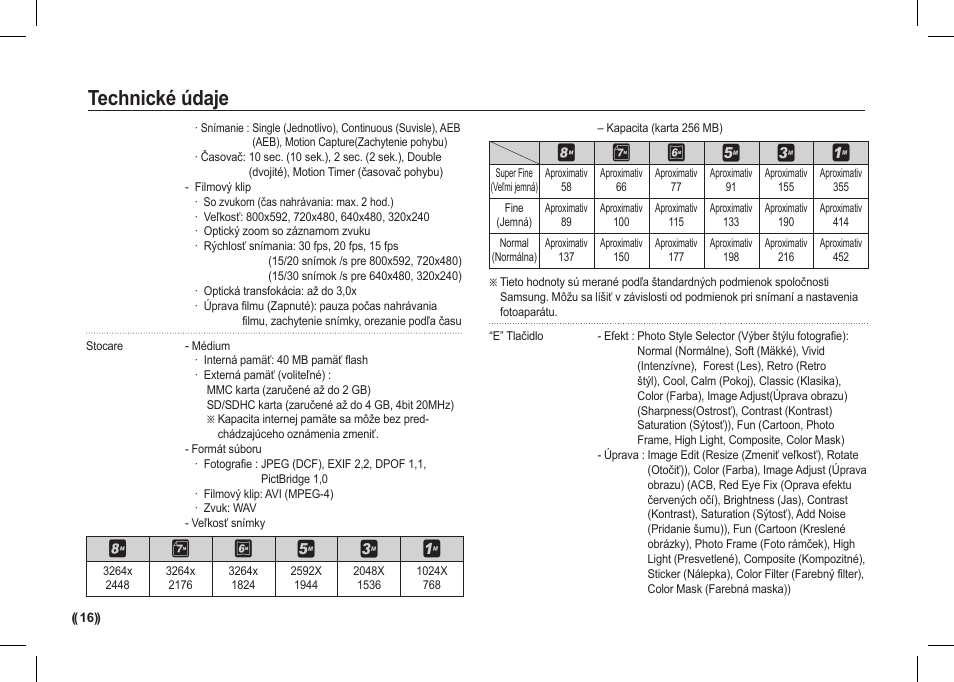 Technické údaje, Ÿ¬ y d c b | Samsung I80 User Manual | Page 137 / 202