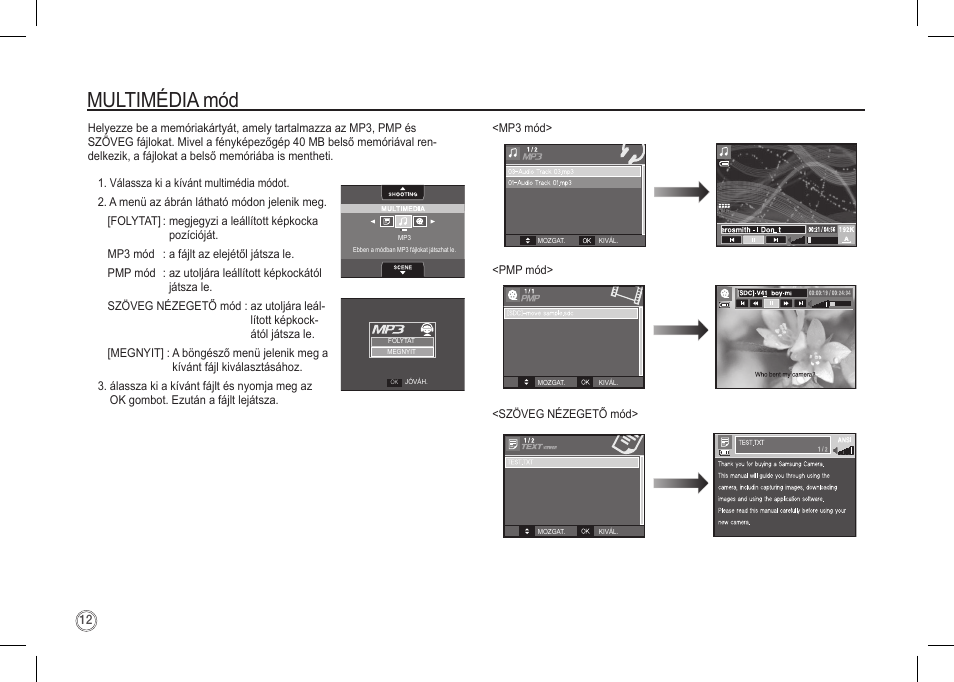 Multimédia mód | Samsung I80 User Manual | Page 153 / 202