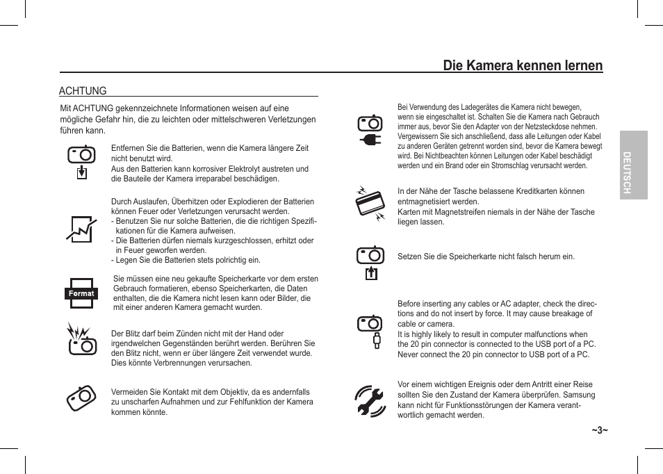 Die kamera kennen lernen | Samsung I80 User Manual | Page 24 / 202