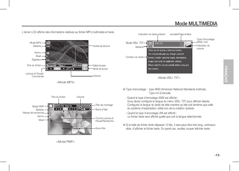 Mode multimedia | Samsung I80 User Manual | Page 54 / 202