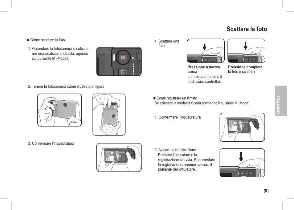 Scattare la foto | Samsung I80 User Manual | Page 70 / 202