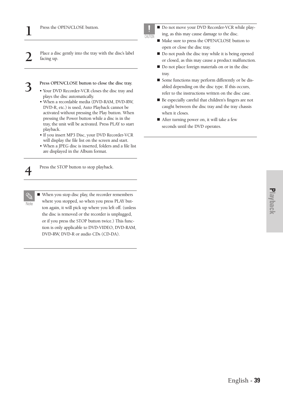 Playback | Samsung DVD-VR300-XAA User Manual | Page 39 / 97