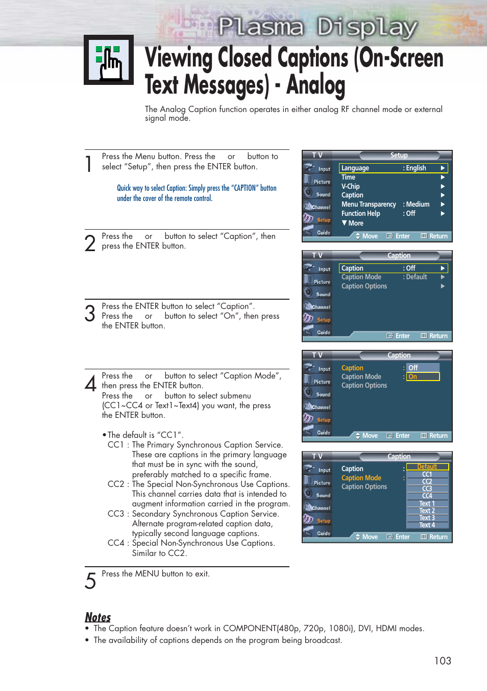 Samsung HPP5581X-XAA User Manual | Page 103 / 128