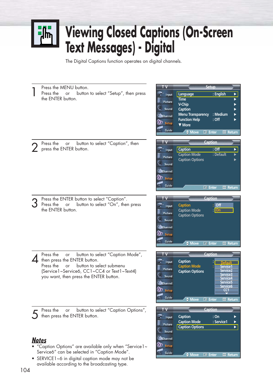 Samsung HPP5581X-XAA User Manual | Page 104 / 128