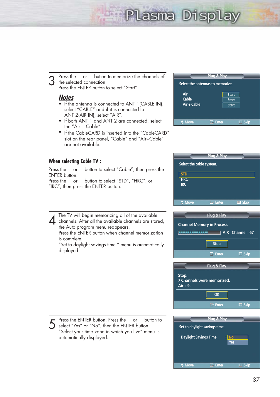 Samsung HPP5581X-XAA User Manual | Page 37 / 128