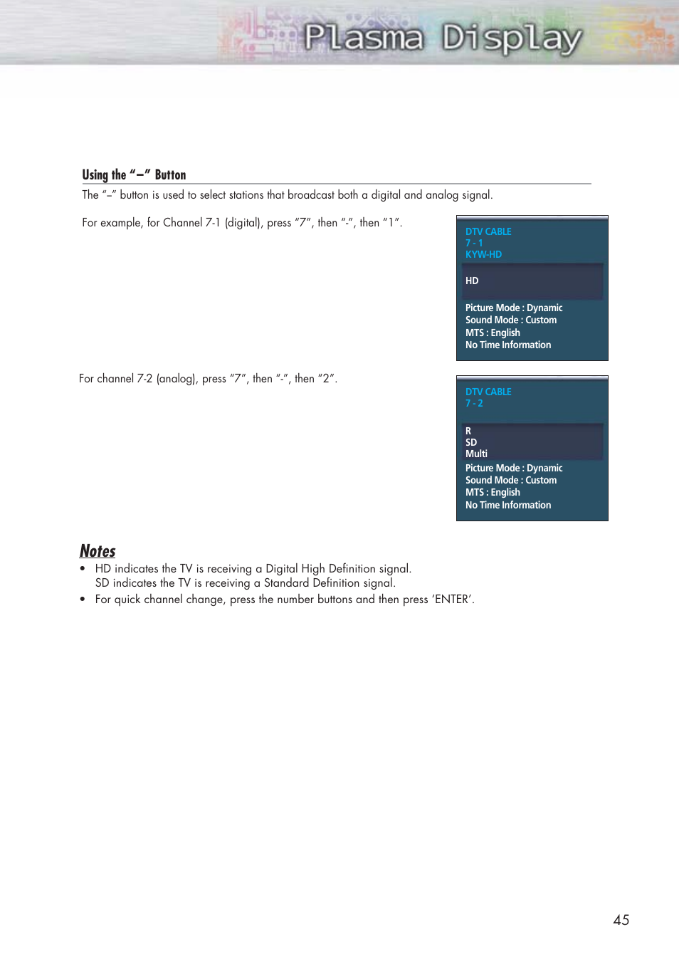 Samsung HPP5581X-XAA User Manual | Page 45 / 128
