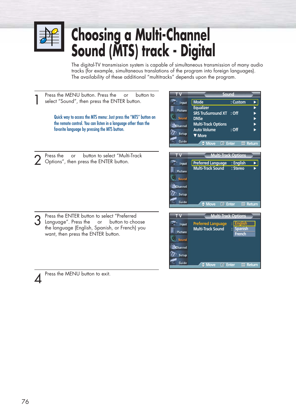 Samsung HPP5581X-XAA User Manual | Page 76 / 128