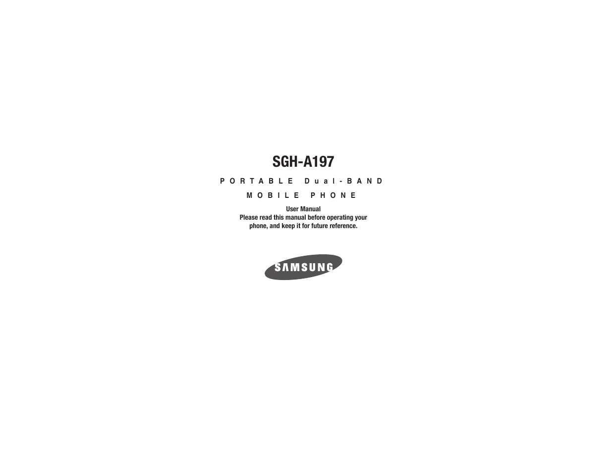 Samsung SGH-A197ZKAATT User Manual | 110 pages