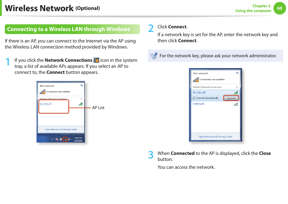 Wireless network | Samsung NP900X4D-A04US User Manual | Page 61 / 129