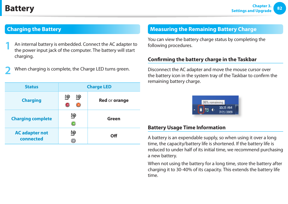 Battery | Samsung NP900X4D-A04US User Manual | Page 83 / 129