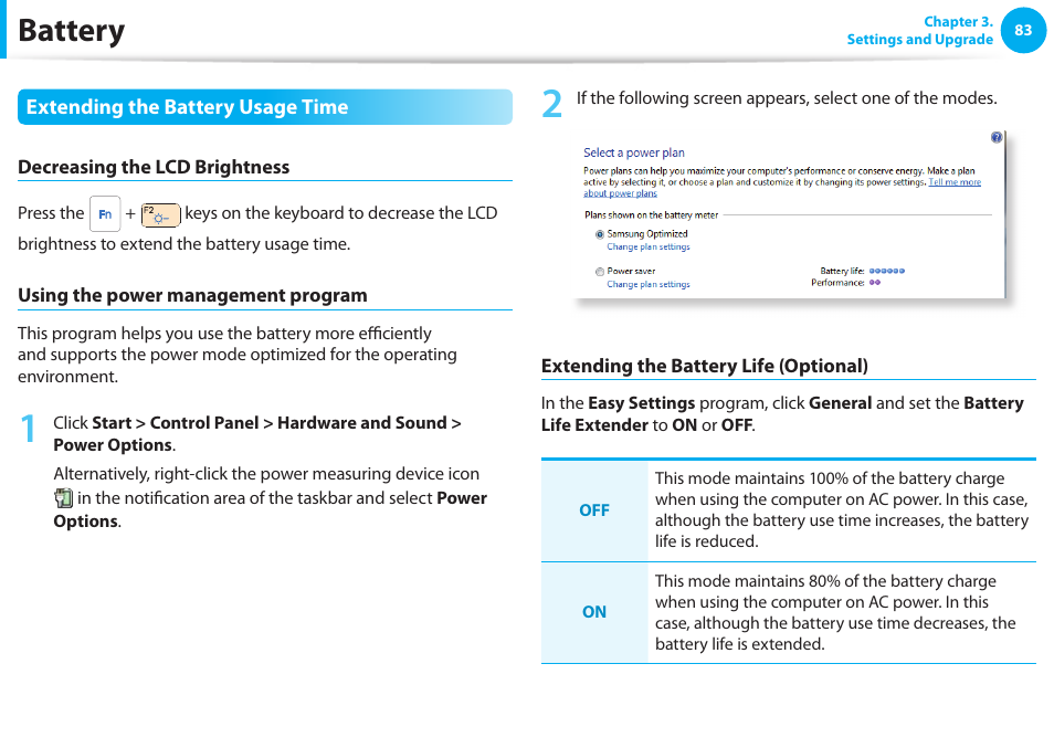 Battery | Samsung NP900X4D-A04US User Manual | Page 84 / 129