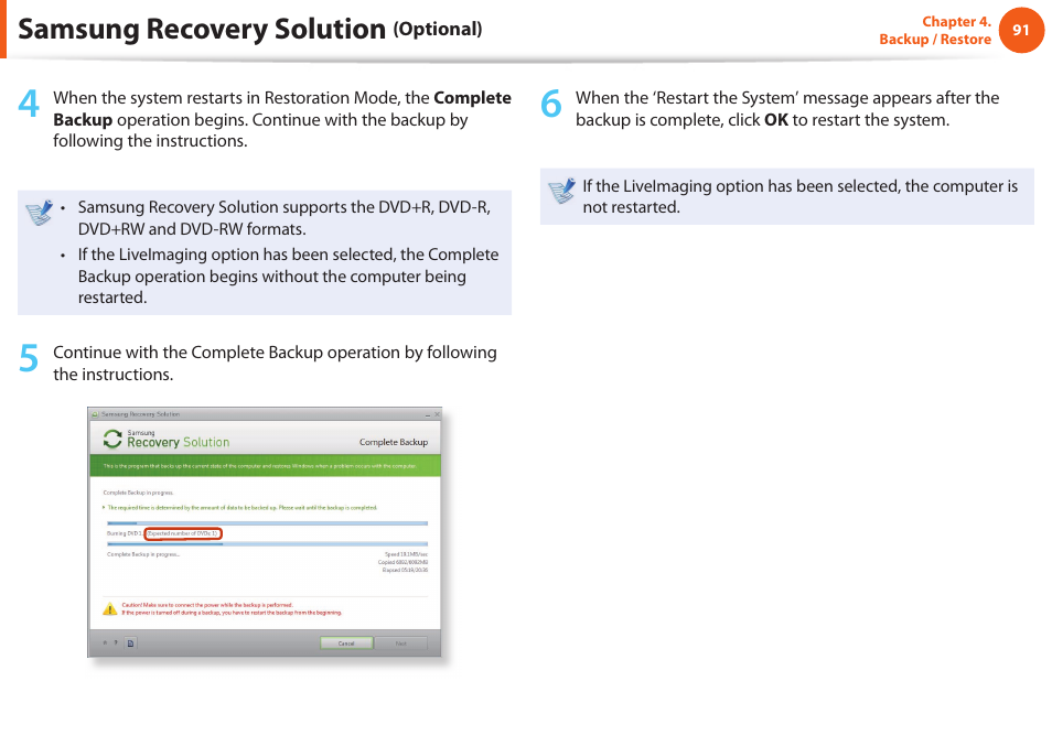 Samsung recovery solution | Samsung NP900X4D-A04US User Manual | Page 92 / 129