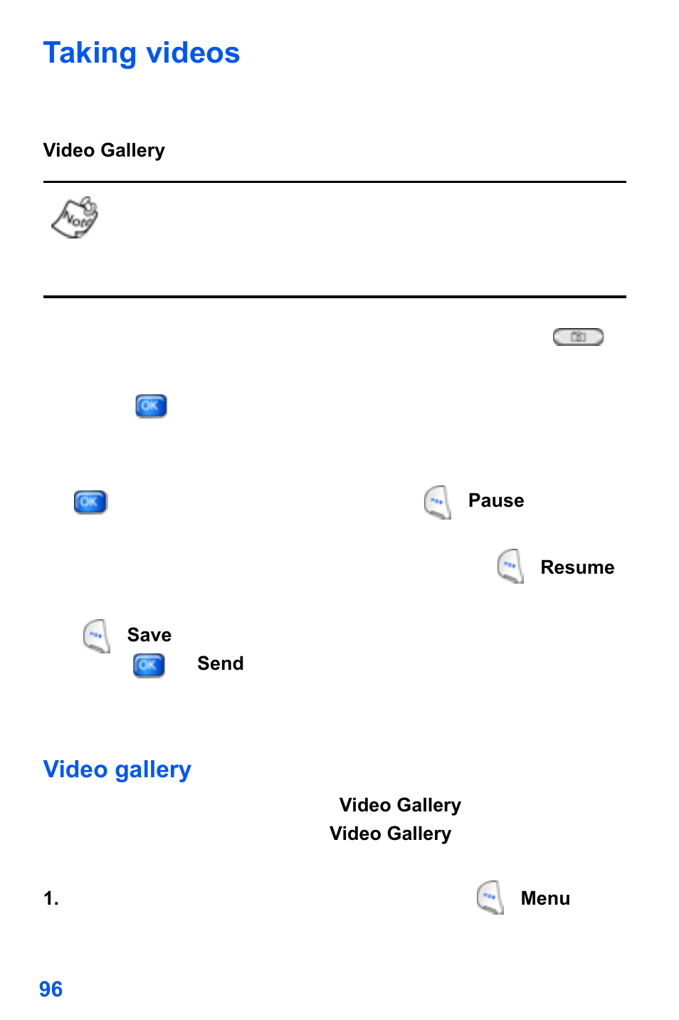 Taking videos | Samsung SCH-A890ZSVXAR User Manual | Page 104 / 196