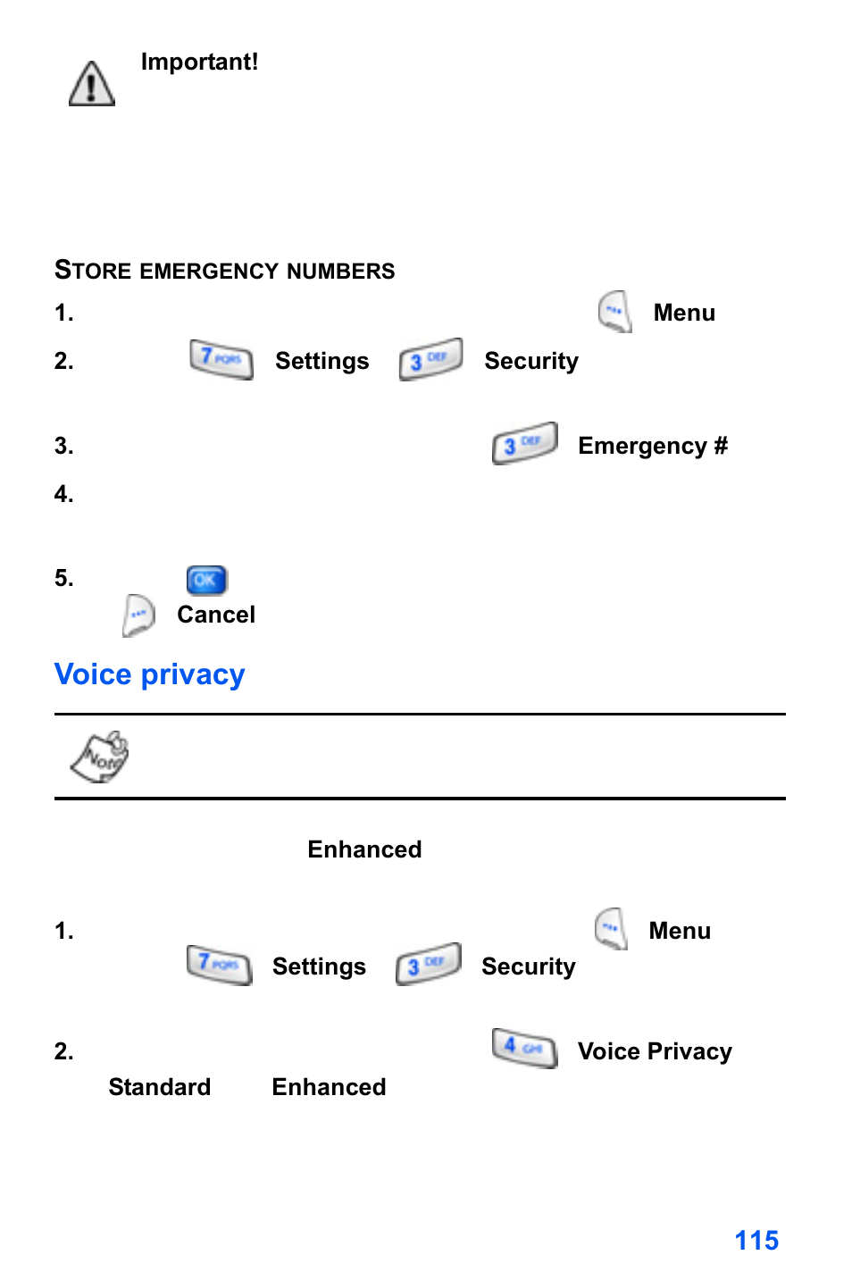 Voice privacy | Samsung SCH-A890ZSVXAR User Manual | Page 123 / 196