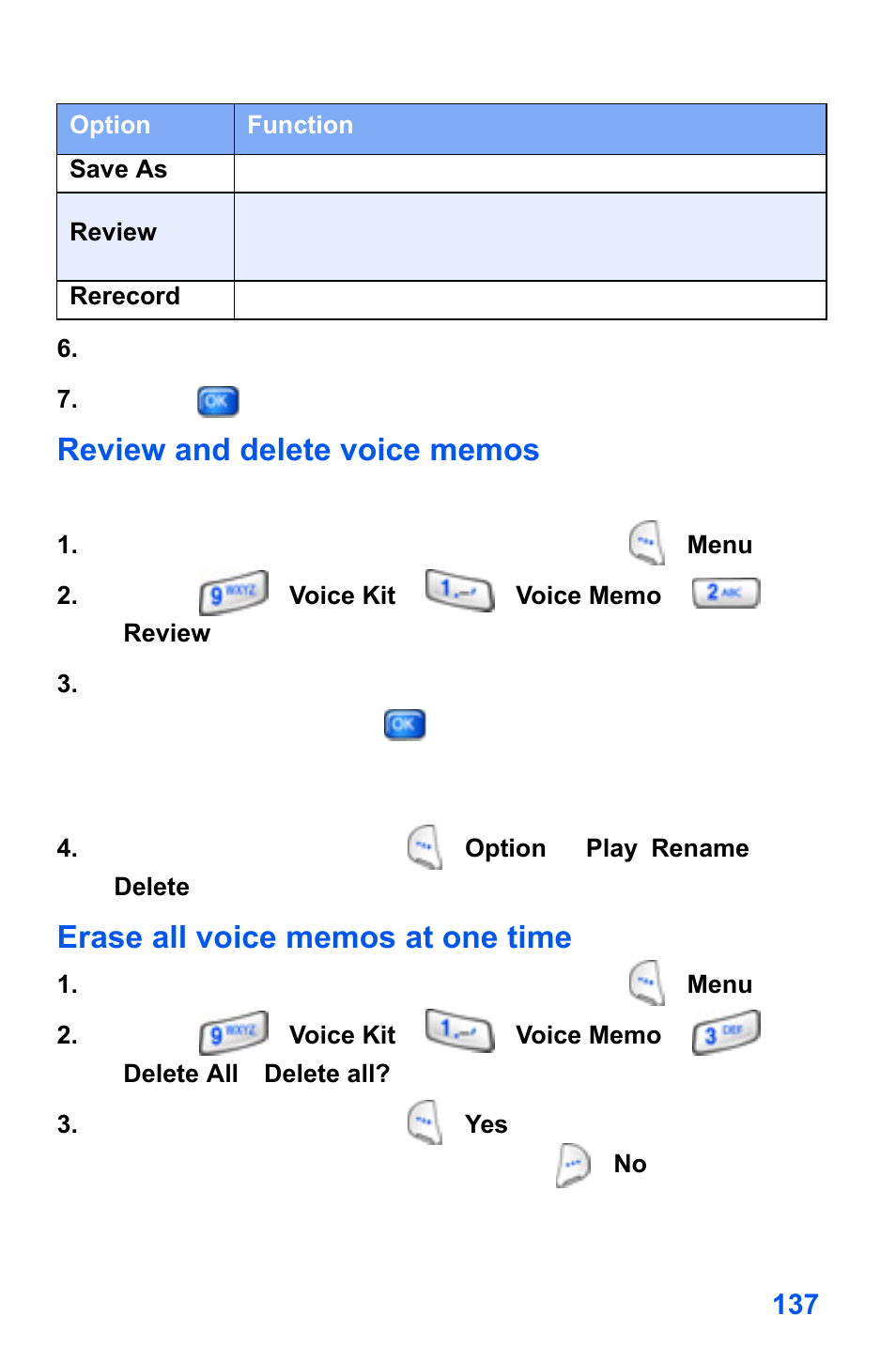 A pop-up menu displays with the following options | Samsung SCH-A890ZSVXAR User Manual | Page 145 / 196