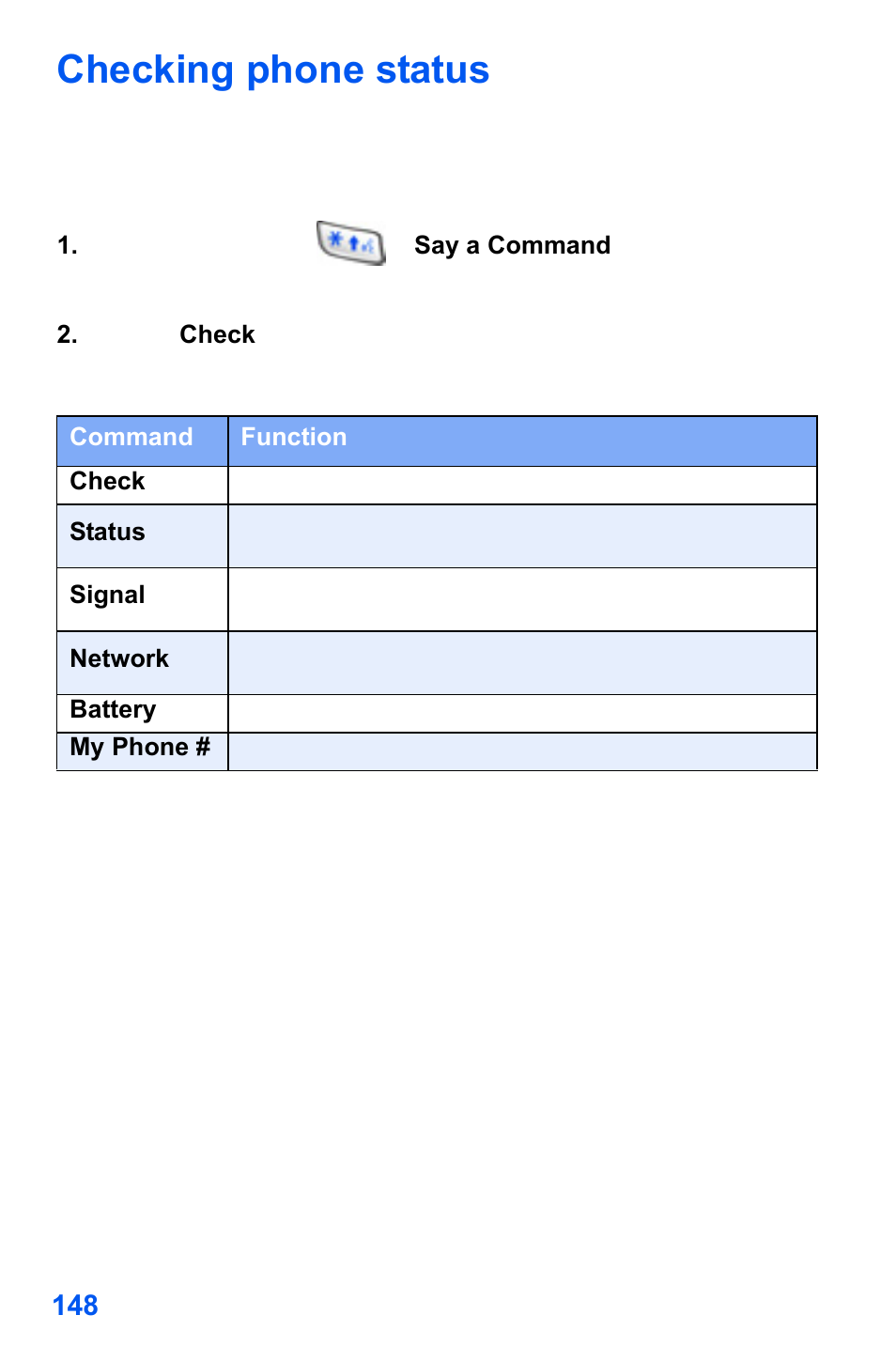Checking phone status | Samsung SCH-A890ZSVXAR User Manual | Page 156 / 196